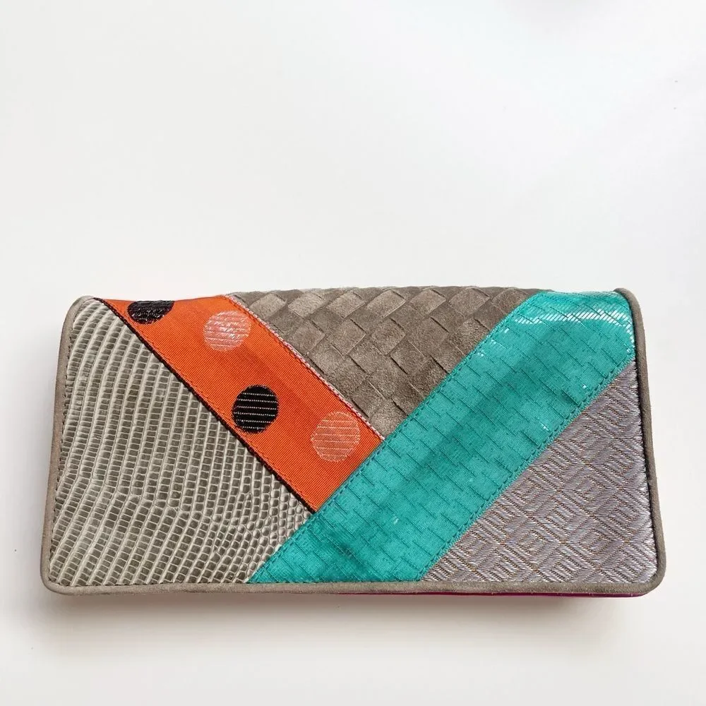 Bottega Veneta Multicolor patchwork Clutch wallet 2004